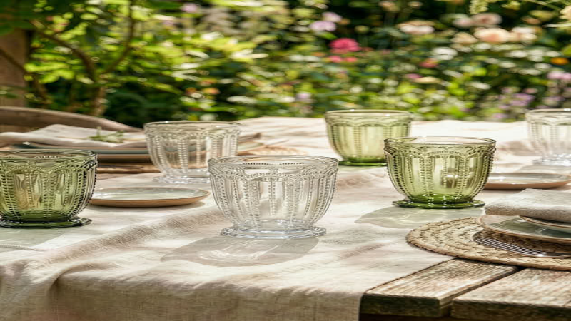 4 glass tumblers