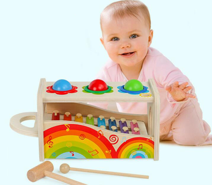 High Quality Wooden Learning Musical Pounding Toy for Toddlers HandEye