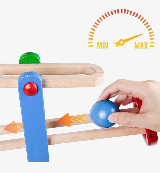 Promotional Gift Kids Educational Glide Game Toys Wooden Rolling Ball