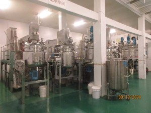 Cosmetic production mixing equipment