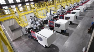 Industrial factory with automated machinery