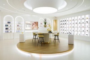 Modern beauty device showroom interior