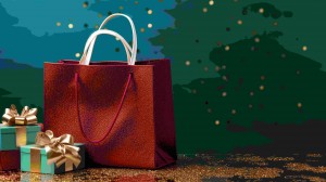 christmas-shopping-display-with-colorful-bag-sparkling-decorations