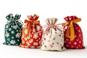 festively-wrapped-gift-bags-with-colorful-patterns-displayed-together-white-surface-ready-holiday-celebrations