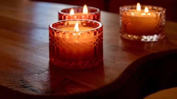 glass candle vessels